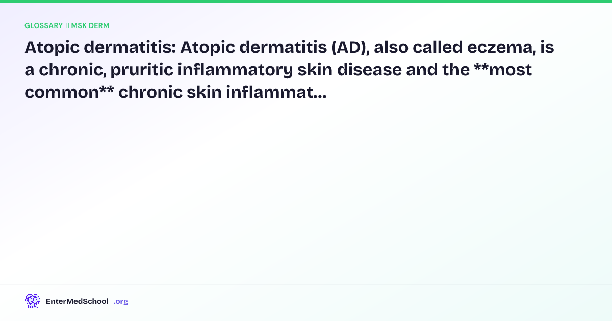 Atopic dermatitis (AD) — Definition, Causes & Treatment ...