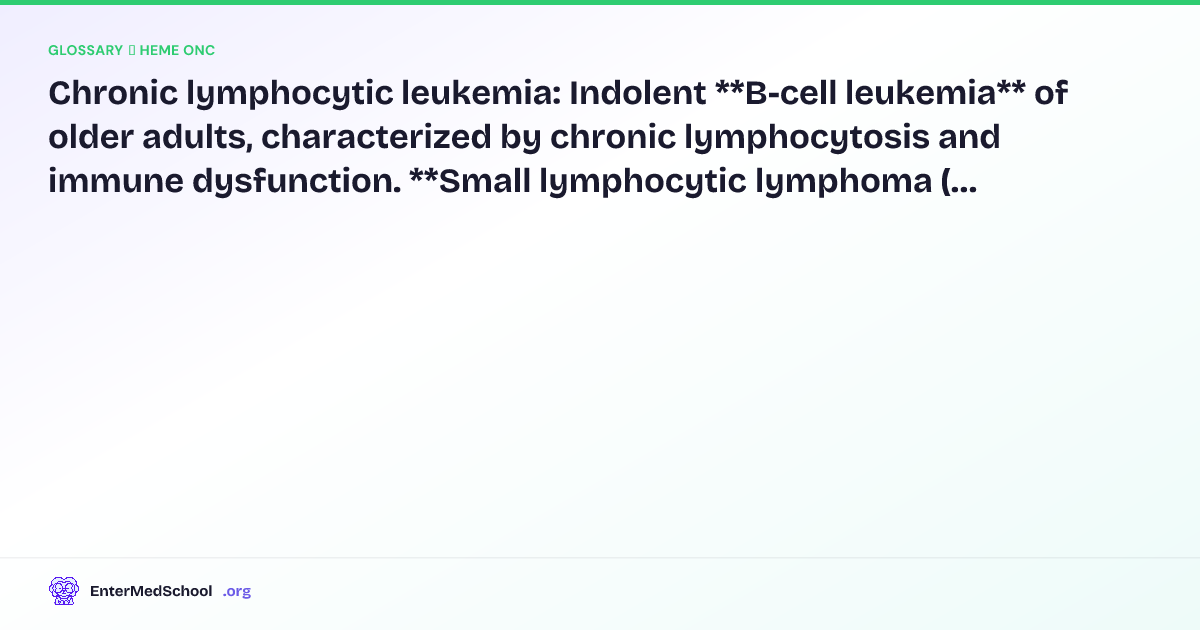 Chronic lymphocytic leukemia (CLL) — Definition, Causes & Treatment ...